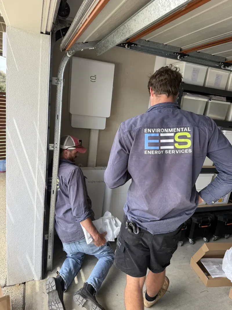 Residential battery installation in Belmont