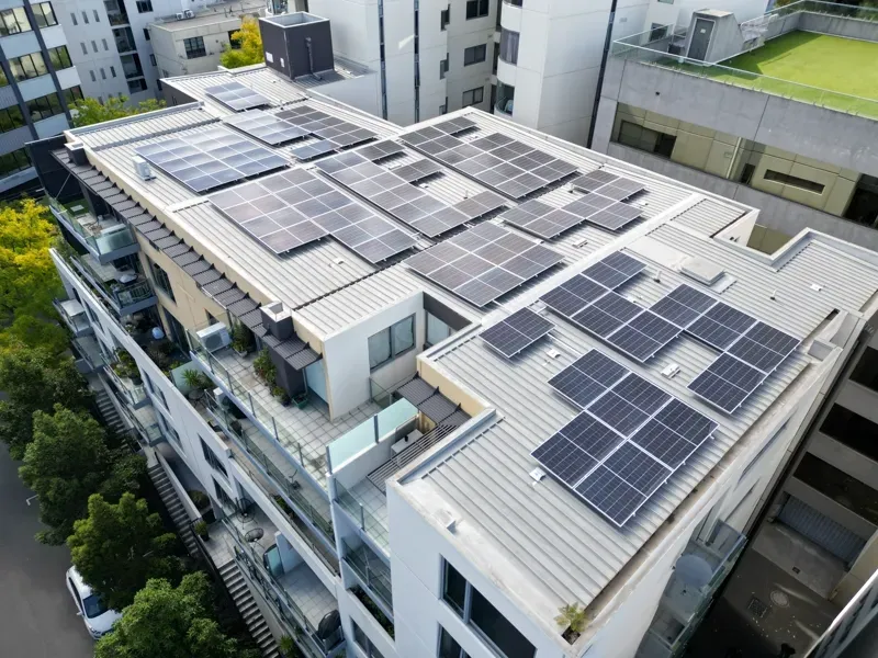 EES team installing solar systems