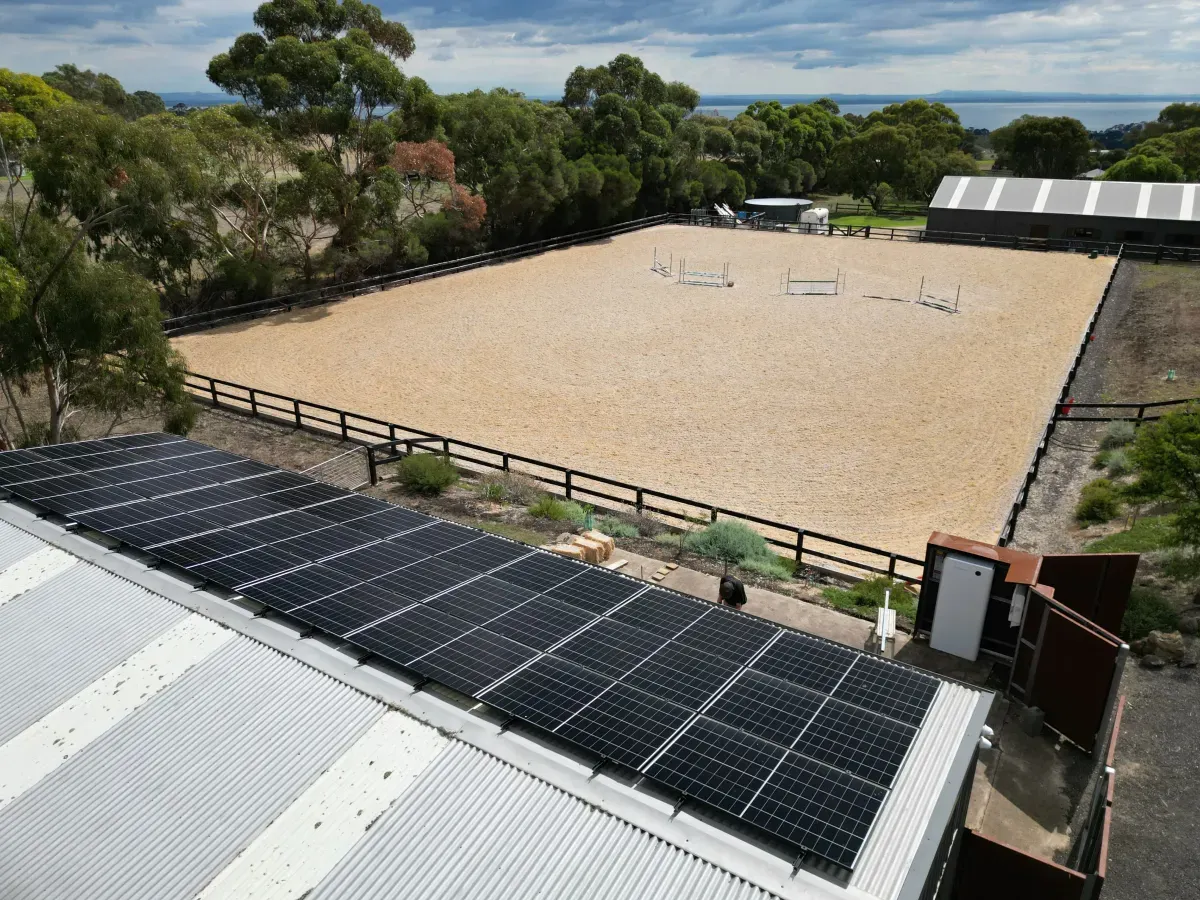 Bellarine equestrian property solar installation