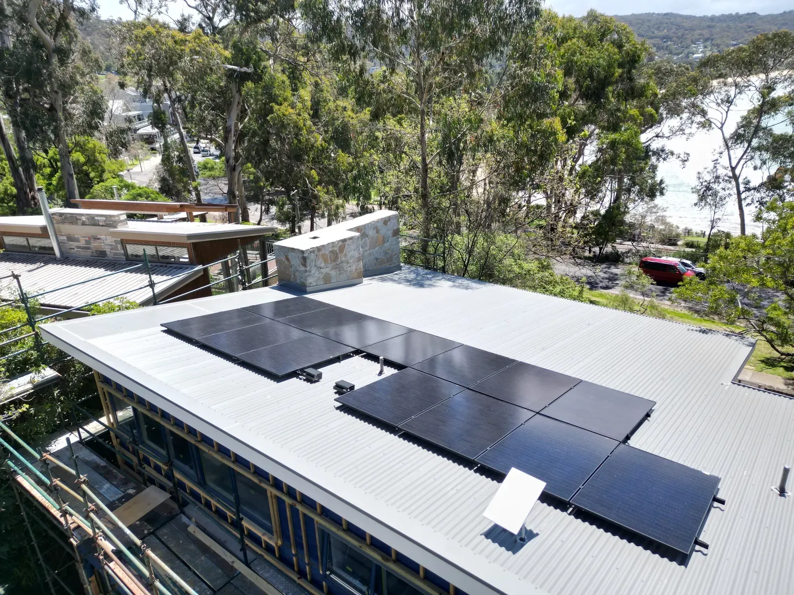 Lorne new-build residential solar drone overview