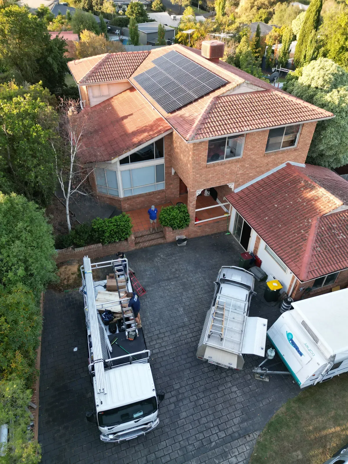 Wandana Heights residential solar drone overview
