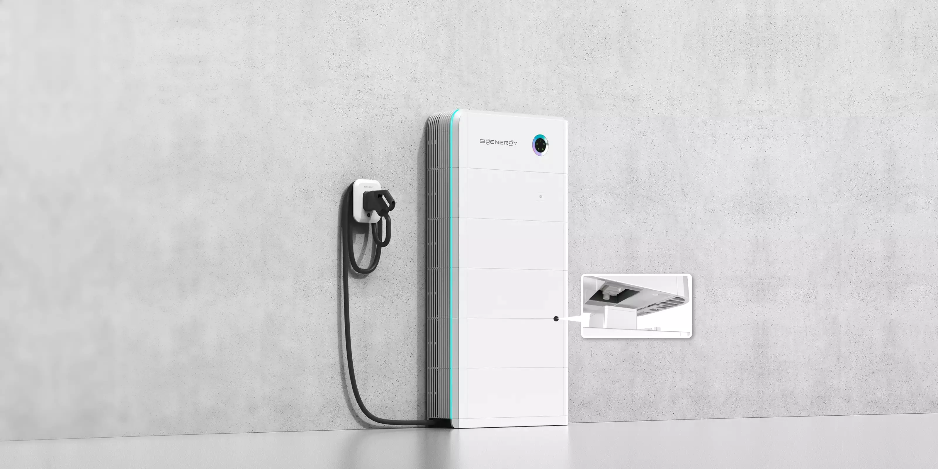 Sigenergy SigenStor system with EV charger installed in a home garage
