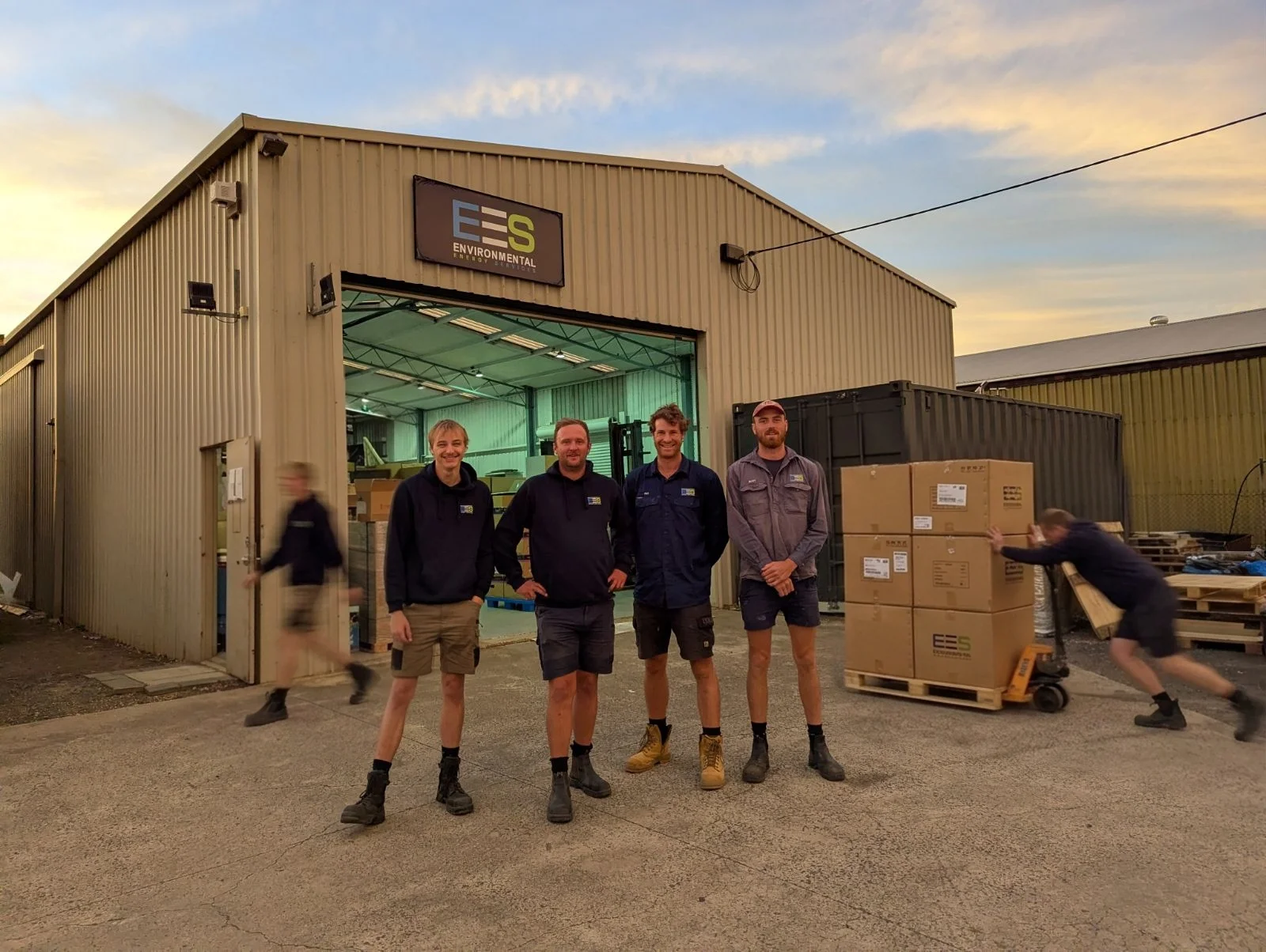 EES team members outside the Moolap facility