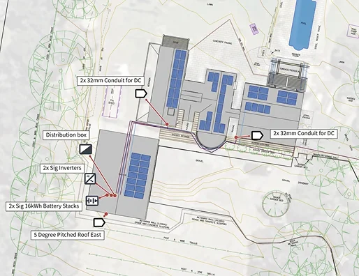 Solar panel site layout plan