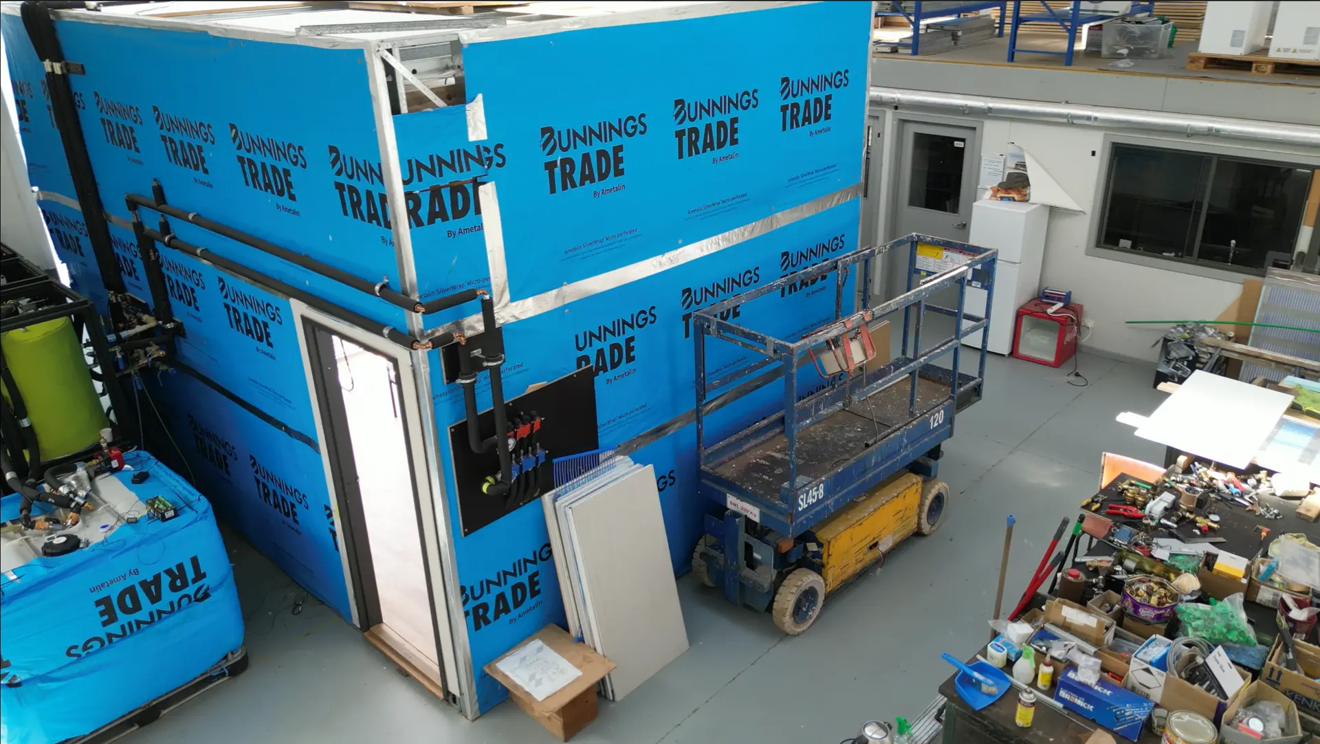 Exterior of the TESTCELL during construction