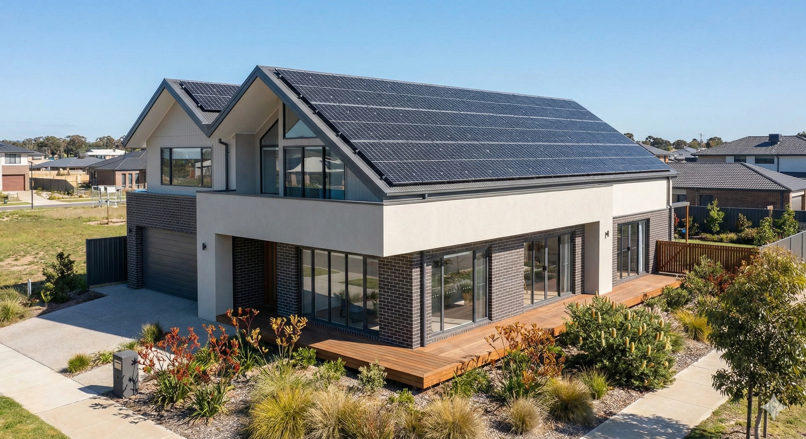 Complex roof solar installation