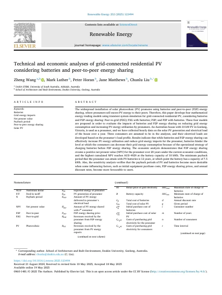 First page of Renewable Energy paper
